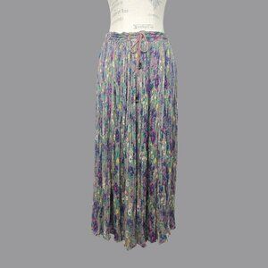 Vintage Tara Indian Skirt Medium Large X Large Midi Purple Gray